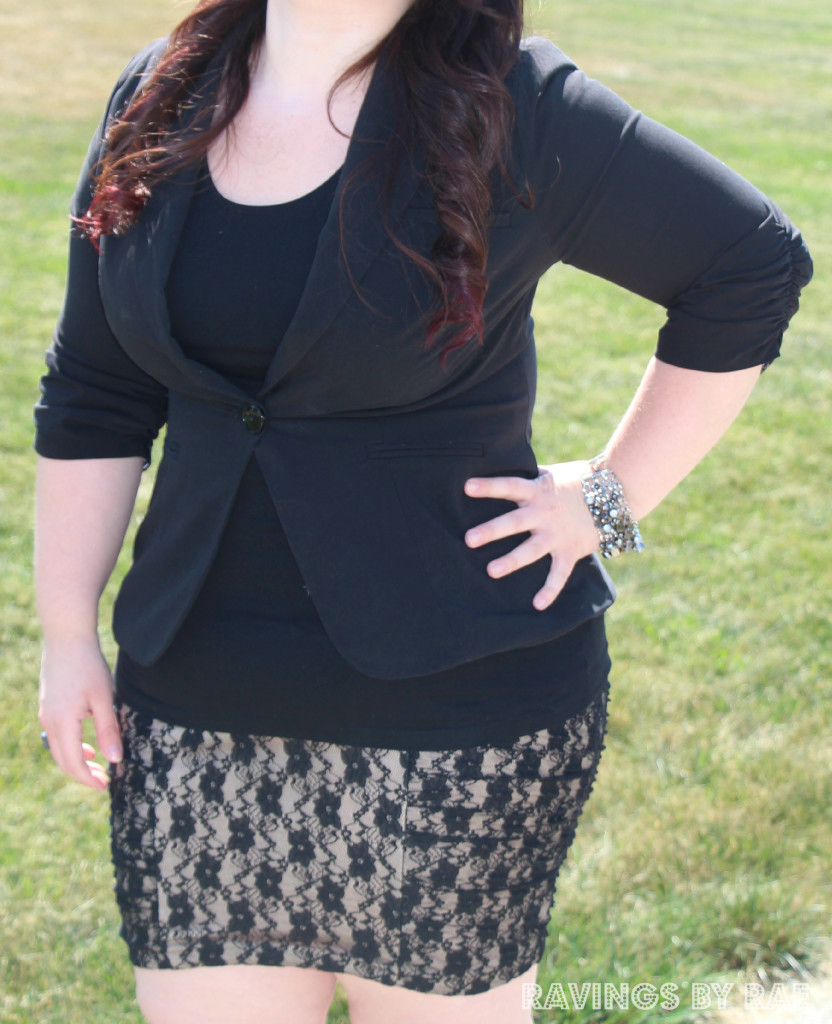 1 Plus Size OOTD Lace and Blazer