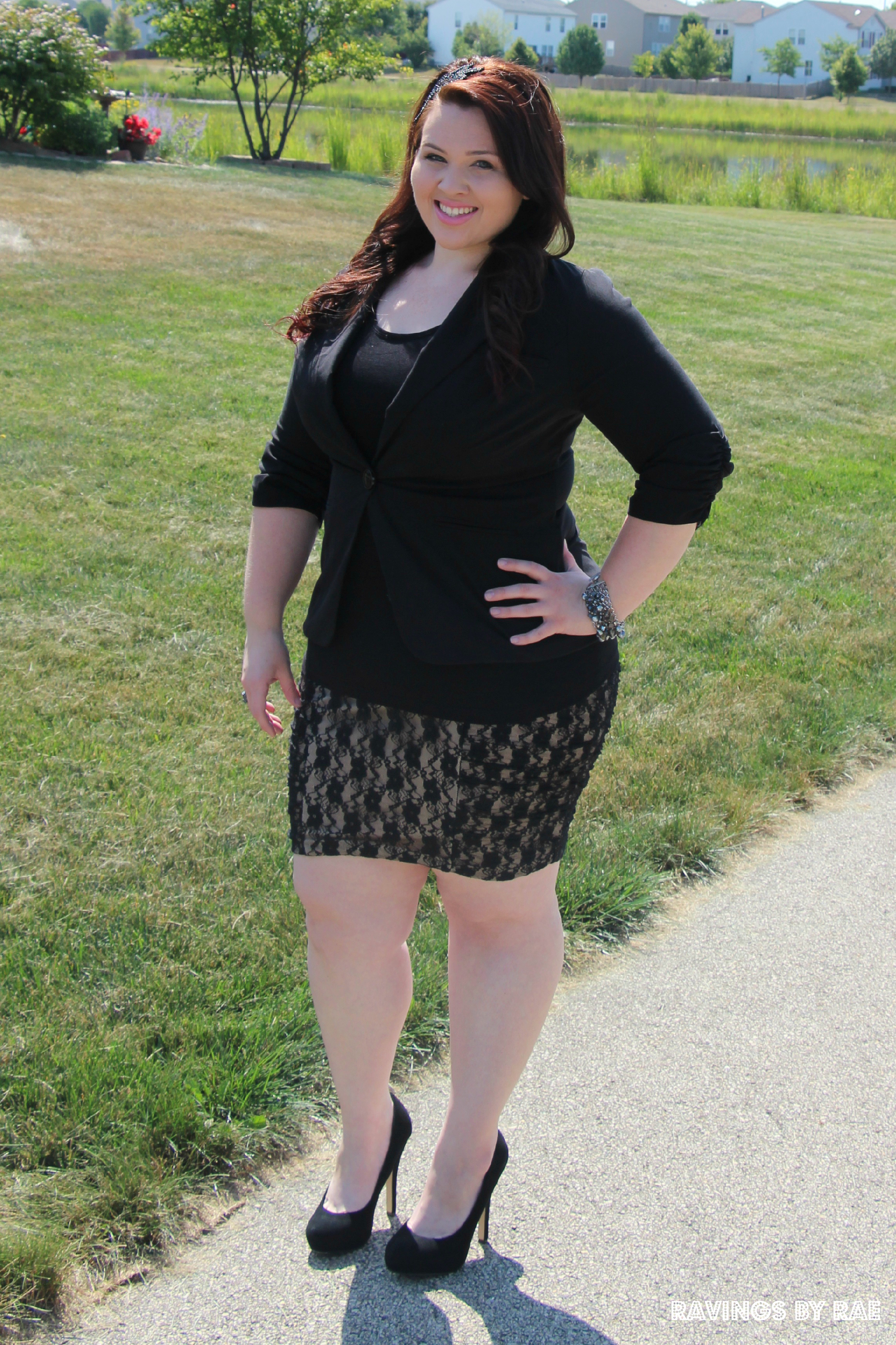 Plus Size OOTD: Lace and Blazer - Sarah Rae Vargas