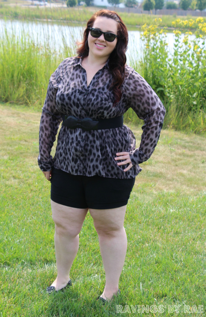 Plus Size OOTD Leopard and Shorts 5