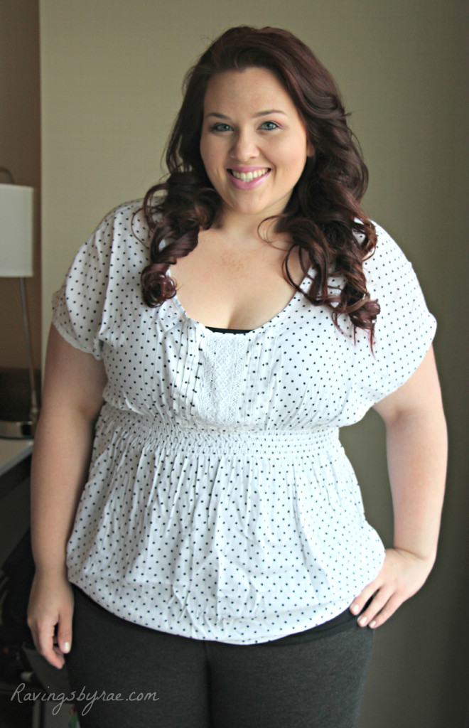 Plus Size OOTD Polka Dot Blouse & Loafers 3