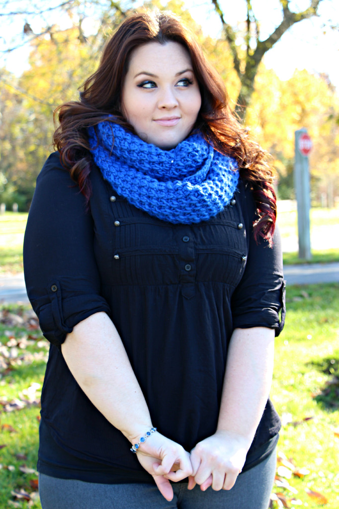 Plus Size Ootd Pop Of Blue My Top Plus Sized Bloggers