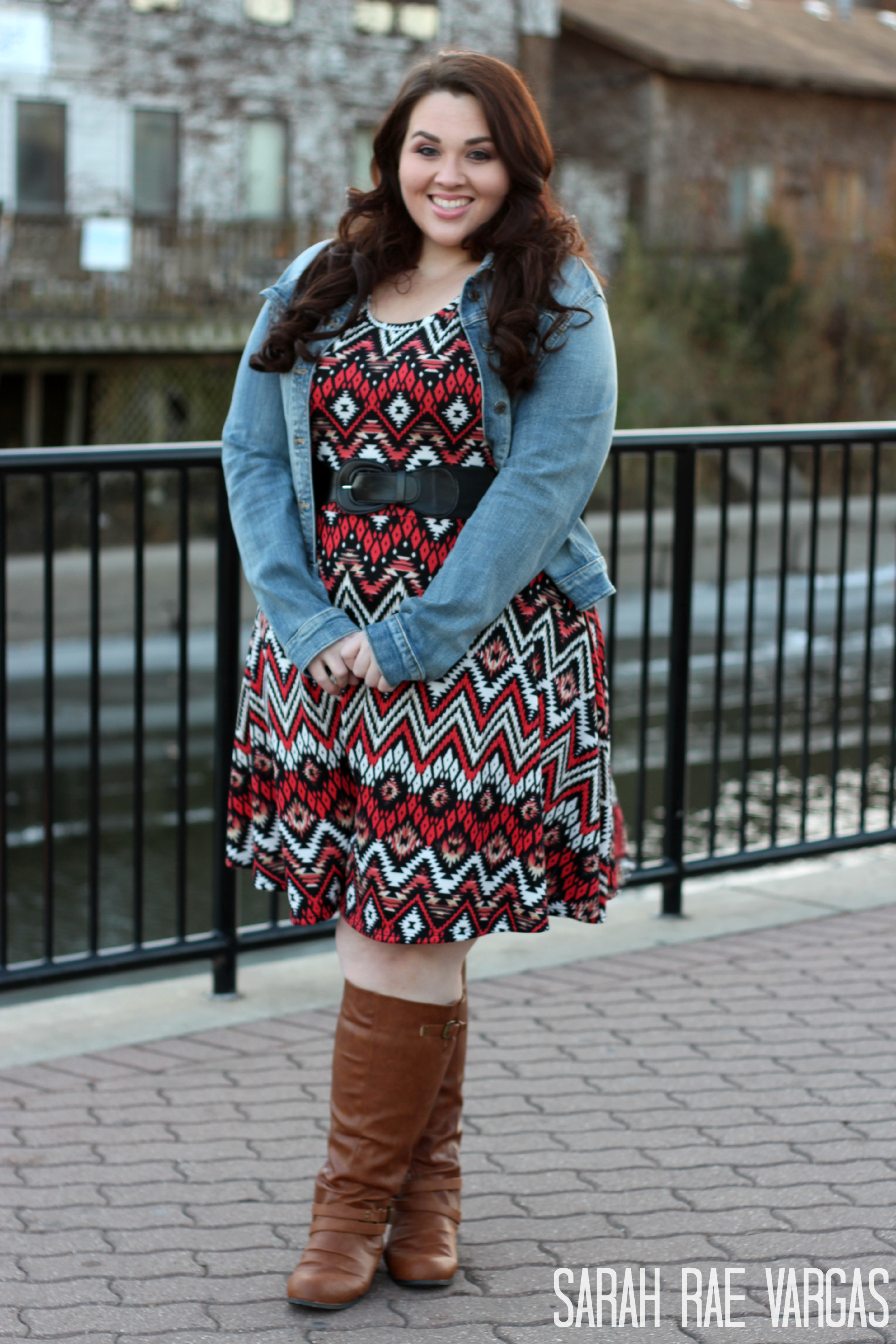 plus size dress and boots