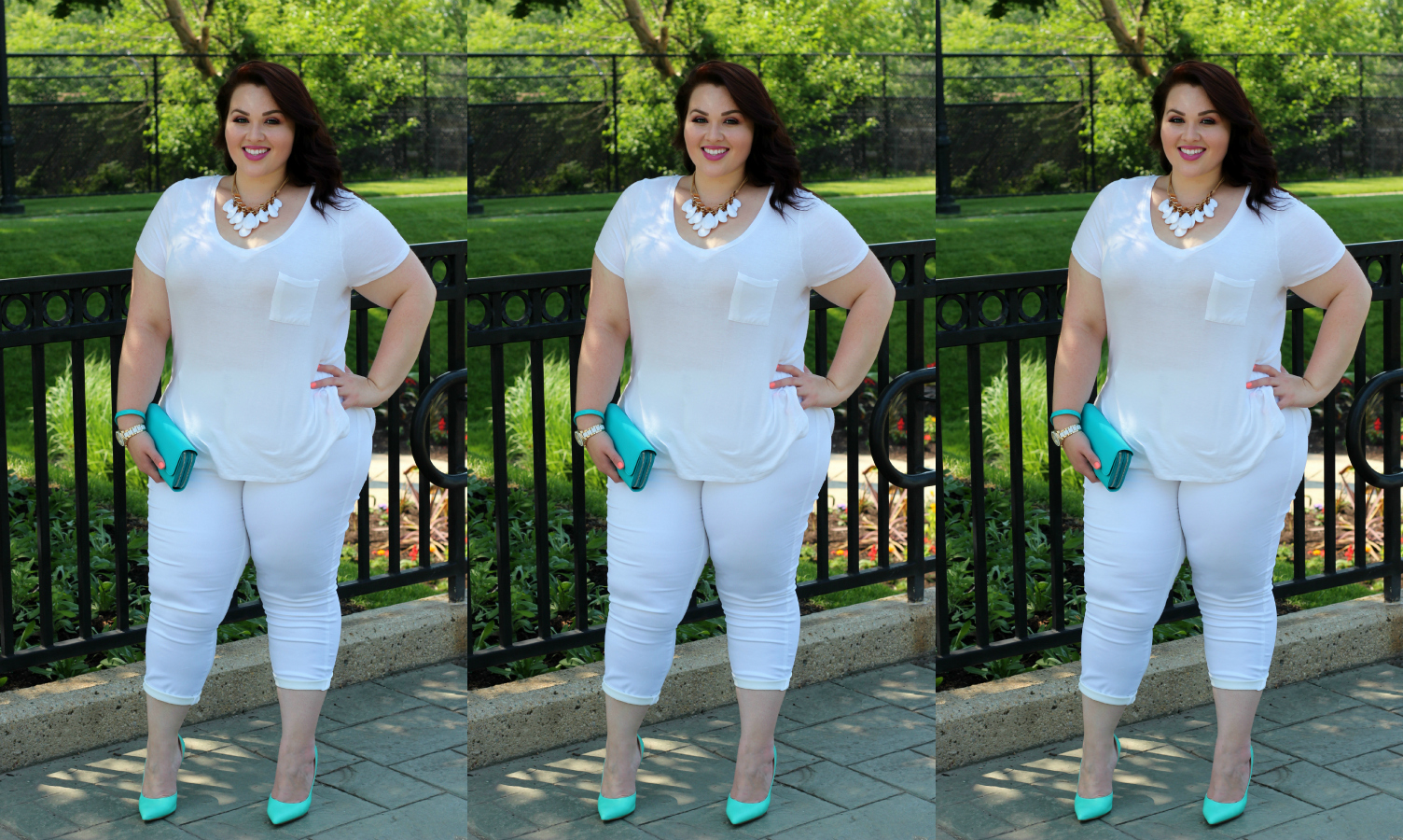 Rae White and Blue in Charlotte Russe Plus Size Fashion